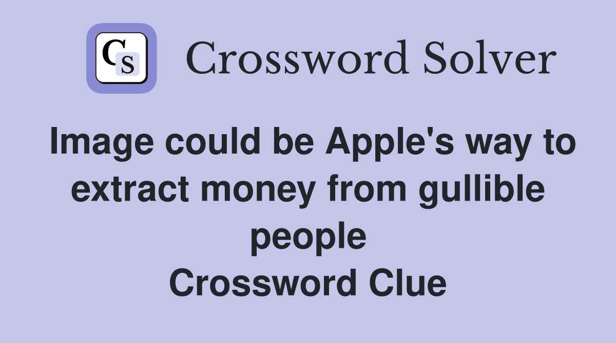 Image could be Apple's way to extract money from gullible people